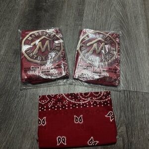 MARLBORO Country Store Red Bandana Handkerchief Made in the USA. New - Lot of 3